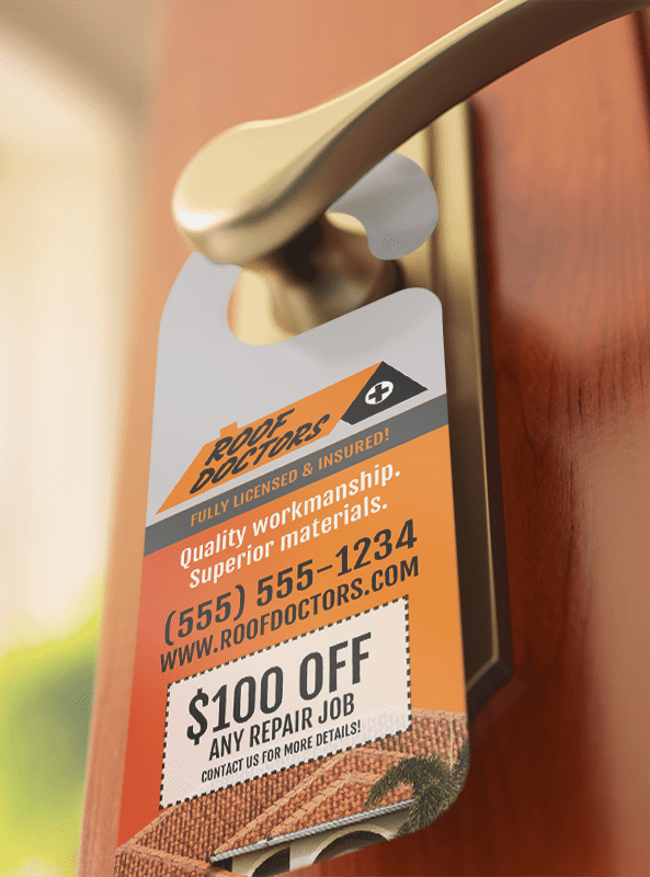 door hangerroof thumb Door hanger campaign made easy with inetUSA.